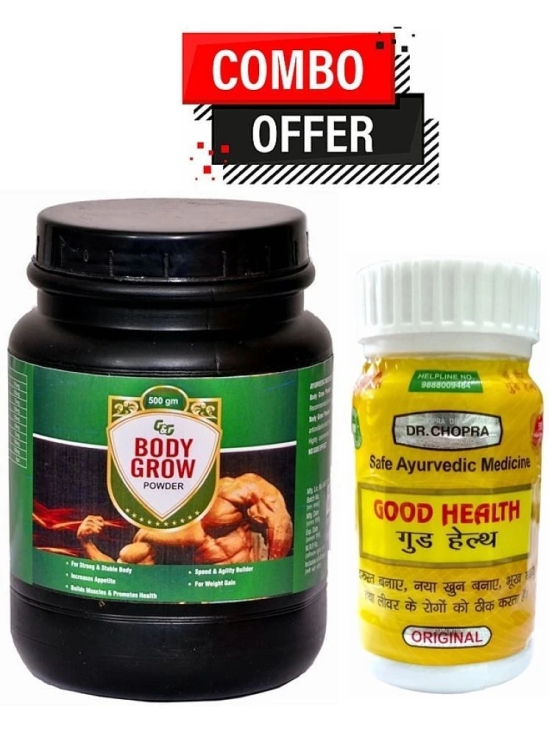 Dr. Chopra Good Health Capsule 50 no.s & G&G Body Grow Powder 500 gm Chocolate