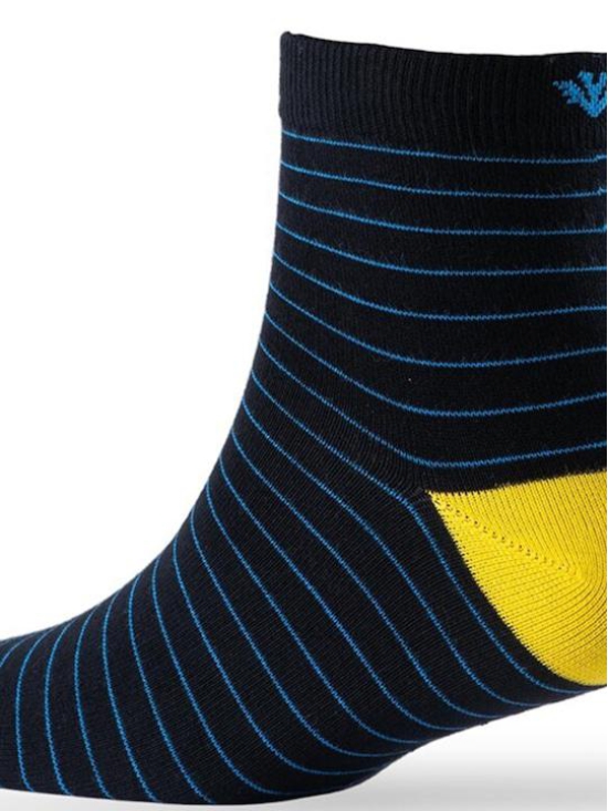 Men Pack Of 2 Striped Cotton Ankle Length Socks