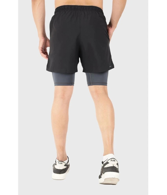 Fuaark Black Polyester Lycra Mens Gym Shorts ( Pack of 1 ) - None