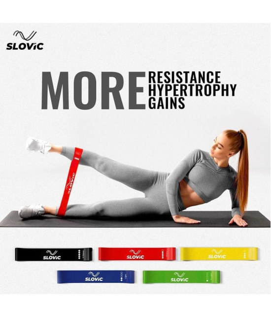 Slovic Rubber Compact Resistance Band Green - Medium to Heavy Resistance - Off White