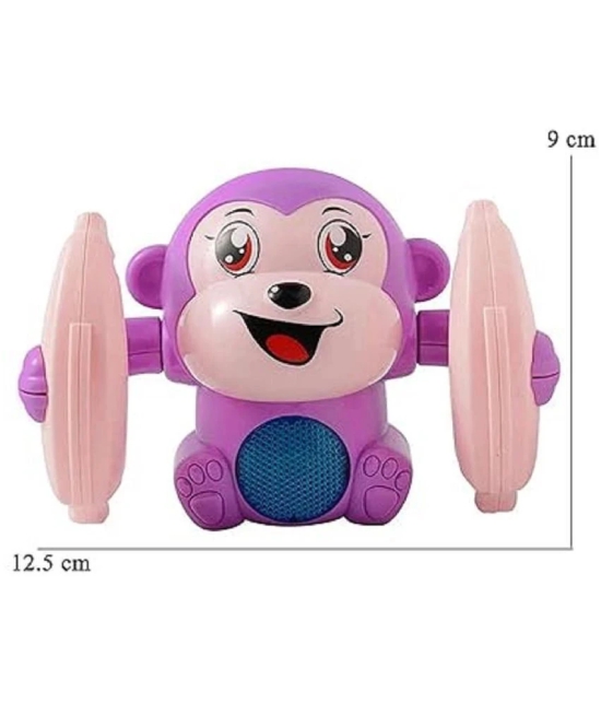 Sevriza™ Dancing and Spinning Rolling Doll Tumble Monkey Toy Voice Control Banana Monkey with Musical Toy for Kids (Multi Color)