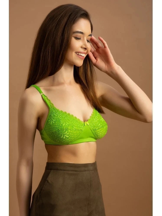 Clovia Pack of 1 Cotton Non Padded Womens Everyday Bra ( Green ) BR0228A11 - None