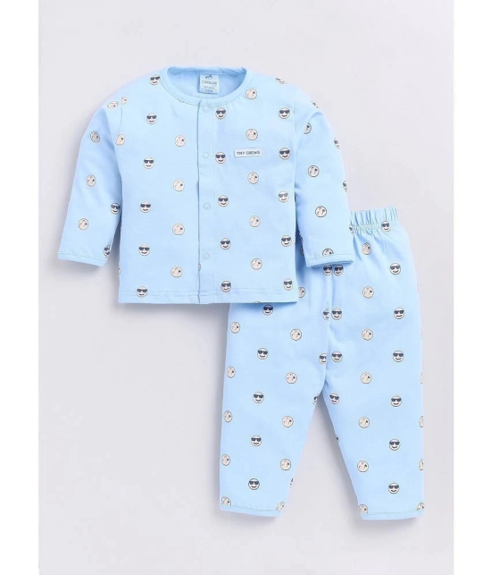 Dollar Blue Cotton Baby Boy T-Shirt & Trouser ( Pack of 1 ) - None