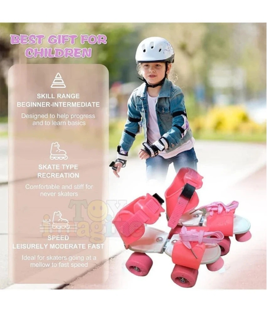 sevriza Age Group 3-15 Years pink Roller Skates For Kids