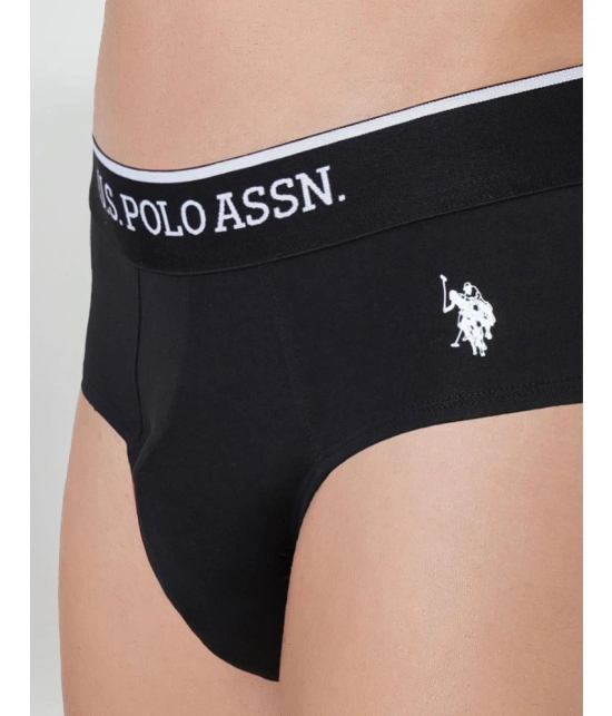 U.S. Polo Assn. Black Cotton Mens Briefs ( Pack of 1 ) - None