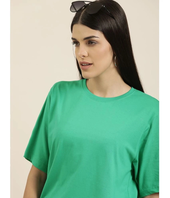 Dillinger - Green Cotton Loose Fit Womens T-Shirt ( Pack of 1 ) - None