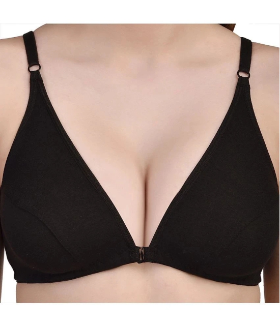 Desiprime Poly Cotton Front Closure - Black Pack of 2 - 38B