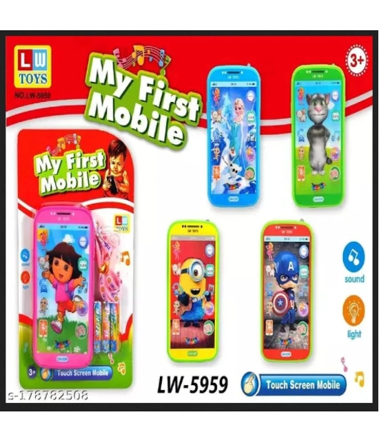 My Talking First Learning Kids Mobile Smartphone with Touch Screen and Multiple Sound Effects, Along with Neck Holder for Boys & Girls (ben 10)