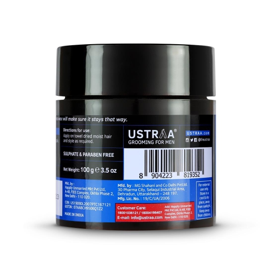 Ustraa Strong Hold Hair Wax - Matte Look - 100g