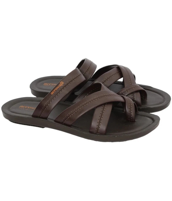 Aerowalk - Brown Mens Thong Flip Flop - None