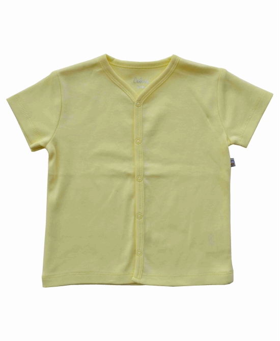 Yellow Short Sleeve Jhabla (100% Cotton Interlock Biowash)