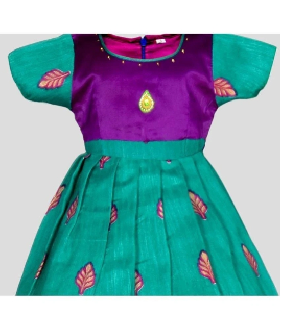 MangoPies - Green Cotton Blend Baby Girl Dress ( Pack of 1 ) - None