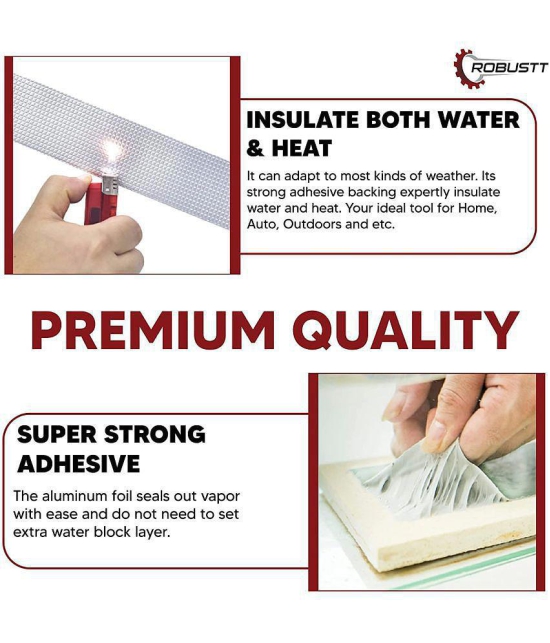 LAAYO Super Strong Adhesive Waterproof Permanent Repair Aluminum Butyl Tape Rubber Foil Suitable for Roof Leak, Crack, Window Sill Gap, Home