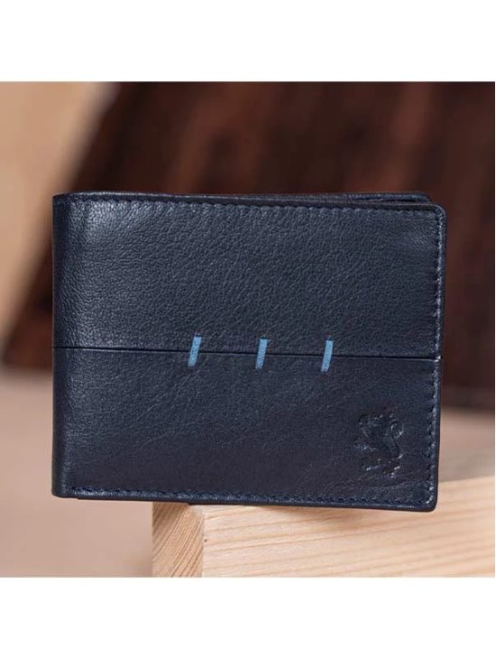 RedTape Navy Leather Two Fold RFID Wallet | Stylish and Secure