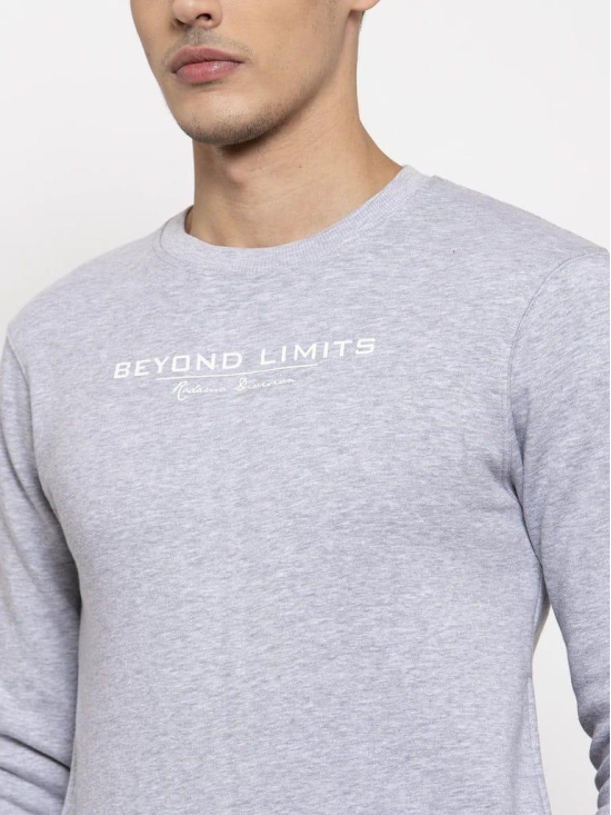 Rodamo  Men Grey Solid Sweatshirt