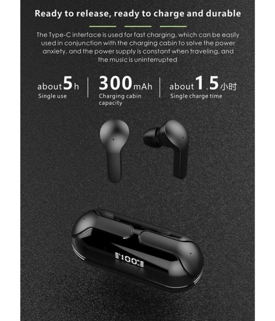 VEhop Transparent PRO Bluetooth True Wireless (TWS) In Ear 30 Hours Playback Fast charging,Powerfull bass IPX4(Splash & Sweat Proof) Black