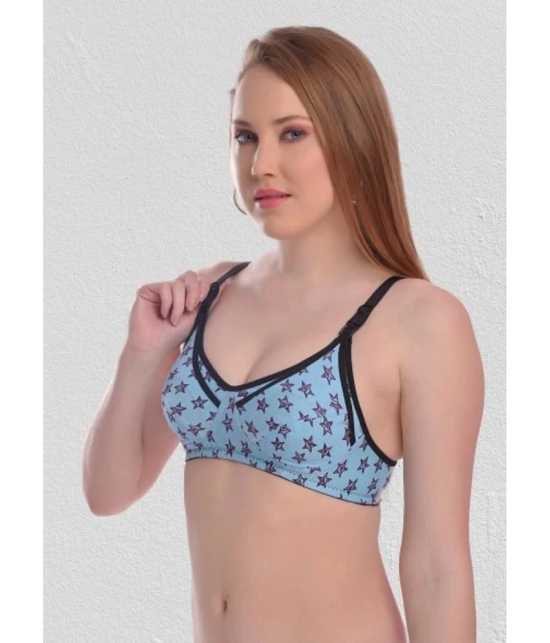 Desiprime - Blue Cotton Non Padded Womens Everyday Bra ( Pack of 1 ) - None