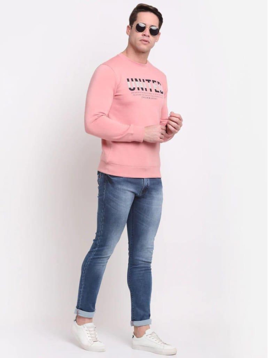 Rodamo  Men Pink Printed Sweatshirt