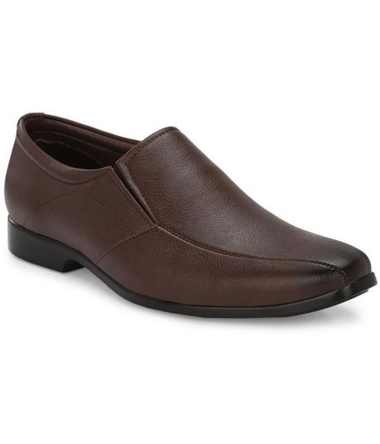 Leeport - Brown Mens Slip On Formal Shoes - None