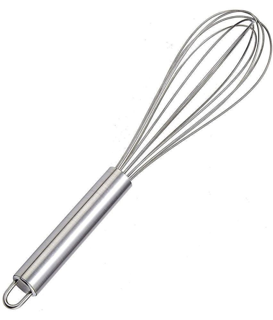 Dynore - Silver Stainless Steel New Whisk, Oil Brush, Spatula ( Set of 3 ) - Silver