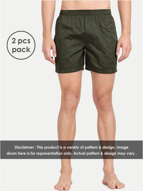 Mens Cotton Assorted Boxers 2 Pcs Pack