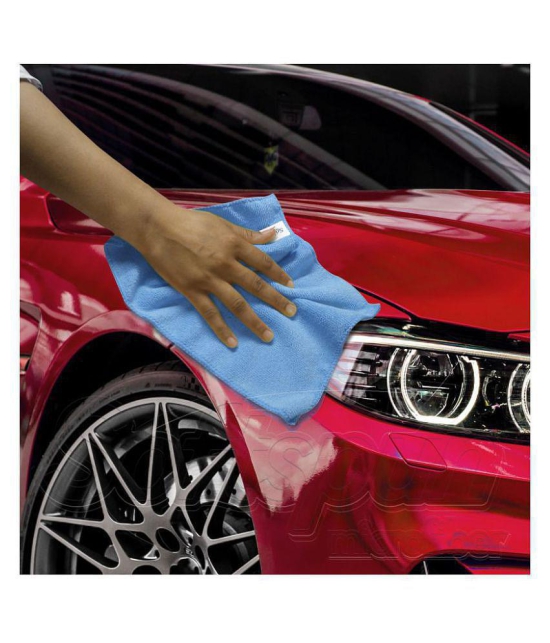 SOFTSPUN Microfiber Cloth -15pcs - Small - 20x30cms - 340 GSM Sky Blue - Thick Lint & Streak-Free Multipurpose Cloths -Automotive Microfibre Towels for Car Bike Cleaning Polishing Washing & 