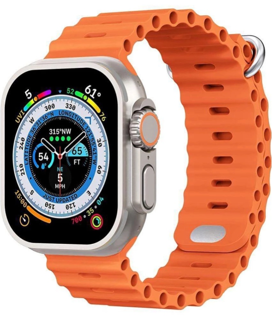 Life Like Ultra BT Calling Wireless Charging Orange Smart Watch