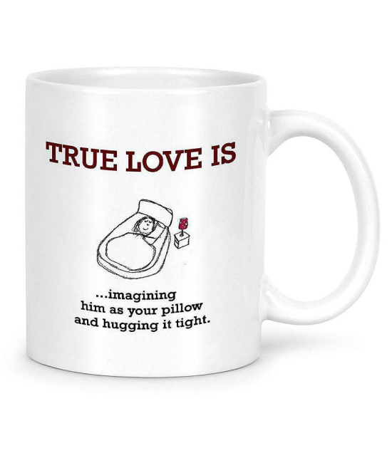 Idream Quote Printed Ceramic Coffee Mug 1 Pcs 330 mL - White