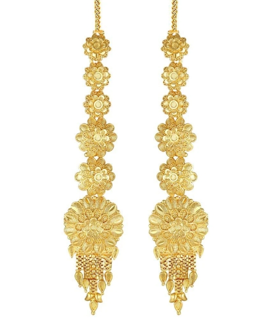 VIVASTRI Golden Jhumki Earrings ( Pack of 1 ) - Golden