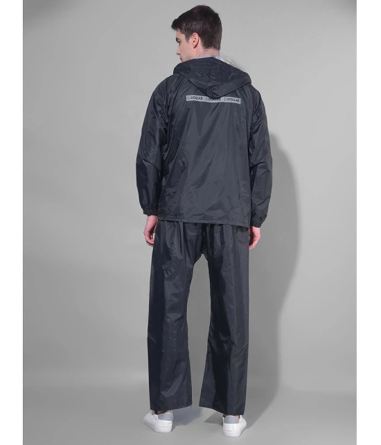 Dollar Black Polyester Mens Rain Suit ( Pack of 1 ) - 2XL