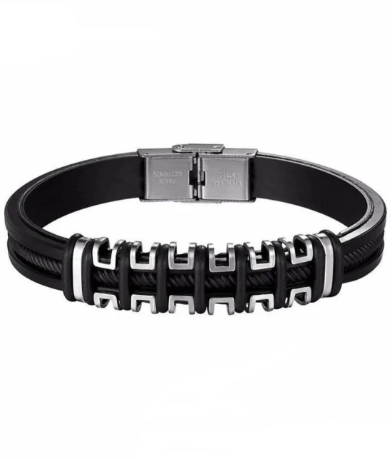 FASHION FRILL Black Bracelet ( Pack of 1 ) - None