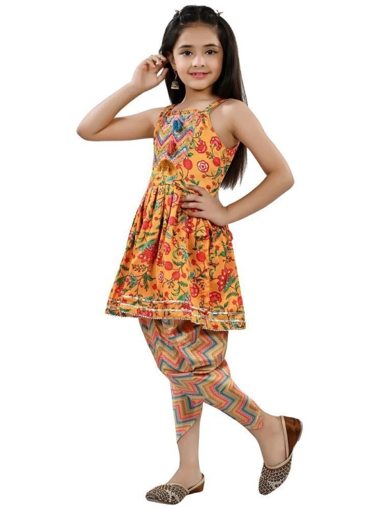 Arshia Fashions Yellow Rayon Girls Suit Sets ( Pack of 1 ) - None