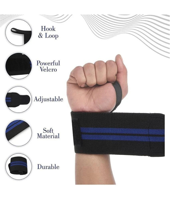 Wrist Support Wrap Band for Gym and Fitness (1 Pair) - One Size