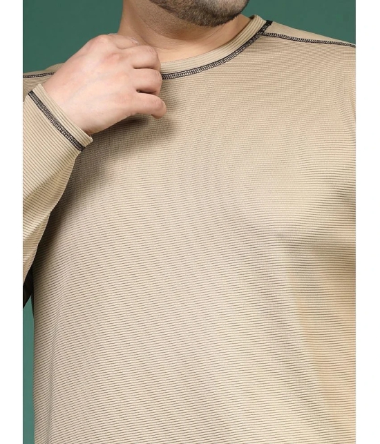 Rigo Polyester Slim Fit Solid Full Sleeves Mens T-Shirt - Beige ( Pack of 1 ) - None