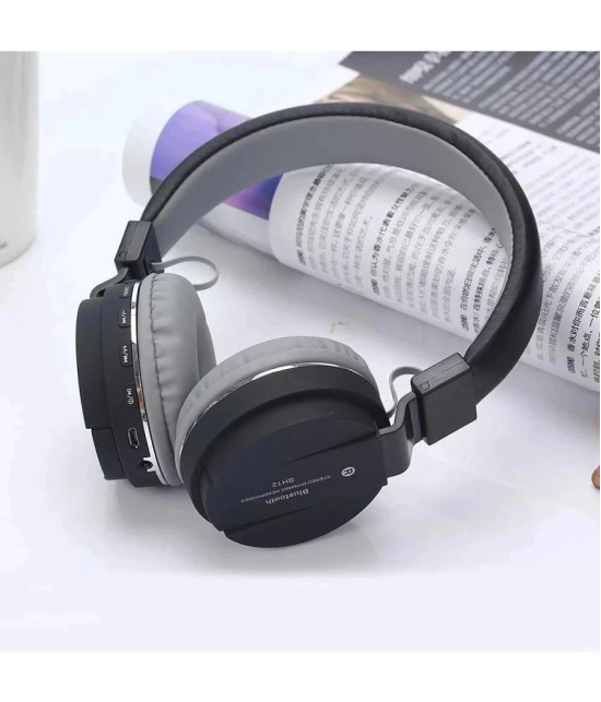 Neo HEDU Bluetooth Bluetooth Headphone On Ear 2 Hours Playback Active Noise cancellation IPX4(Splash & Sweat Proof) Black