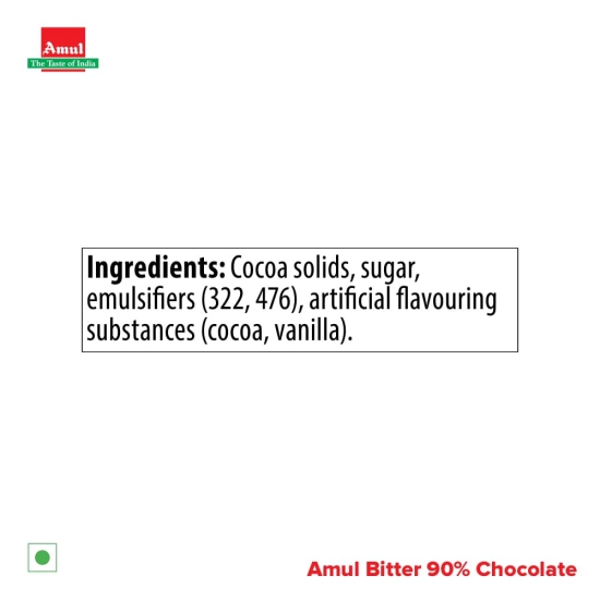 AMUL BITTER 90% CHOCOLATE 150 GM