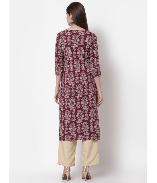 Kbz Pink Rayon Straight Kurti - Single - None