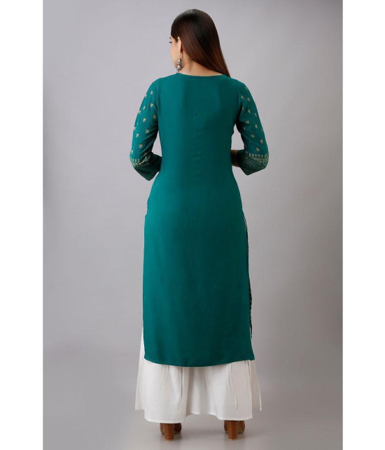 MAUKA - Green Straight Rayon Women's Stitched Salwar Suit ( Pack of 1 ) - None