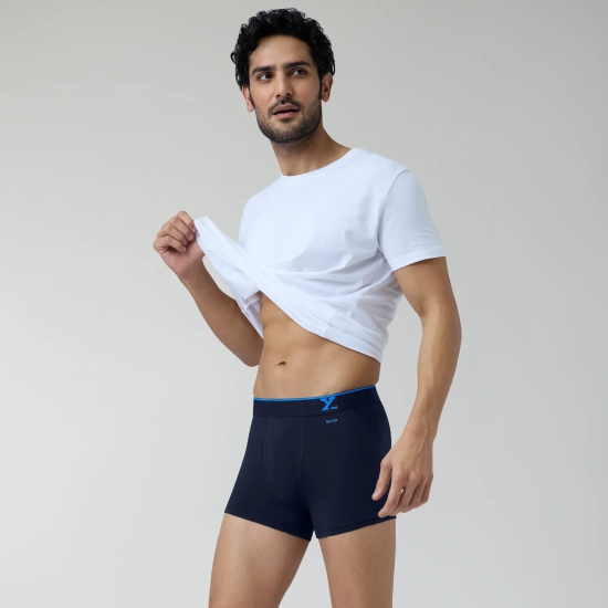 Traq Silver Cotton Trunks Midnight Blue XL