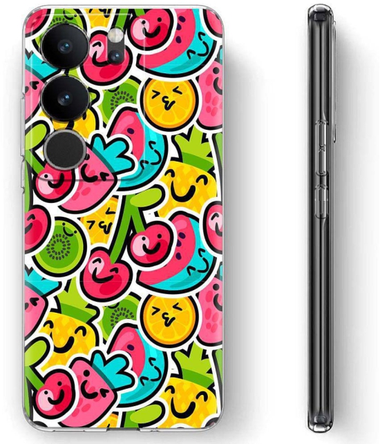 Fashionury Multicolor Printed Back Cover Silicon Compatible For Vivo V29 Pro 5G ( Pack of 1 )