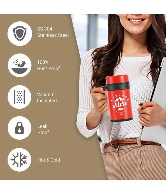 Milton Cosmic 500 Thermosteel Mug, 440 ml, Red | Stainless Steel Strainer | Hot & Cold | Vacuum Insulated | Rust Proof | Leak Proof | Tea | Coffee | Mug - Red