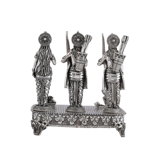 iJuels 925 Pure silver Ram Darbar With Certificate of Authenticity. BIS hallmarked and certified Silver Idol.-9.75 inch