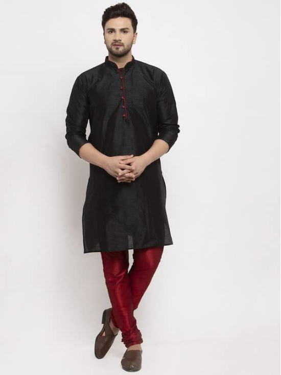 Banity Bey Men's Dupion Silk Regular Fit Kurta Pajama Set | Mens Kurta Pyjama Set  for Men