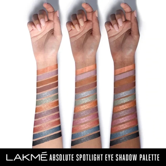 Lakme Absolute Spotlight Eye Shadow Palette, Smokin Glam, 12g-12g