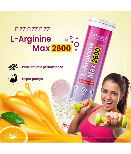 NATURYZ L Arginine Max 2600, Boost Stamina, Increase Blood Flow, Improves Performance - 60 Tablets