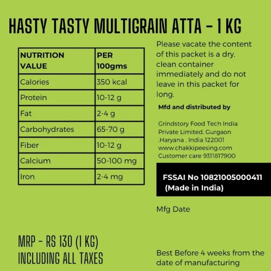 Hasty Tasty Multigrain Atta-1KG