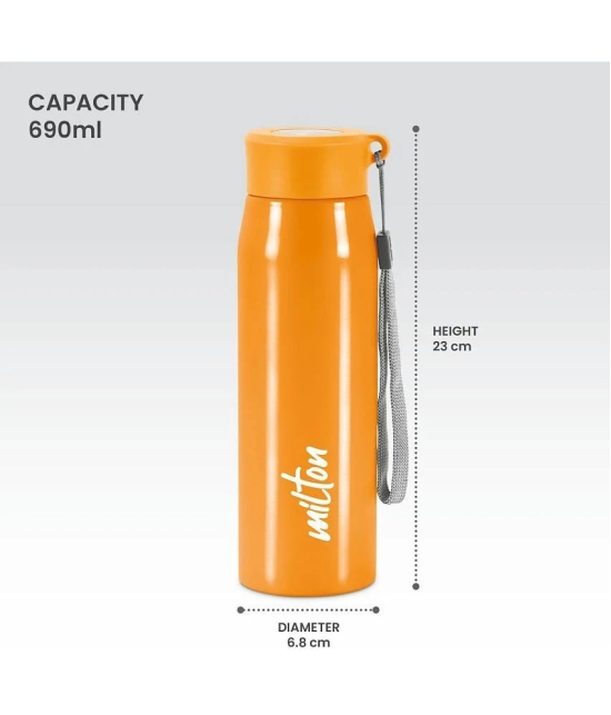 Milton Handy 650 Stainless Steel Water Bottle(690 ml) Orange - Orange