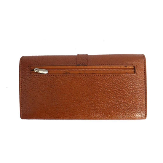 Women Trendy Tan Genuine Leather Wallet (PDS/LDB/23/0008P)