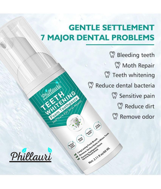 Phillauri Long lasting fresh breath- teeth whitening foam Denture Oral Kit