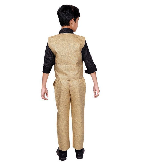 Ahhaaaa Boys Cotton Blend Waistcoat Shirt and Pant for Boys - None